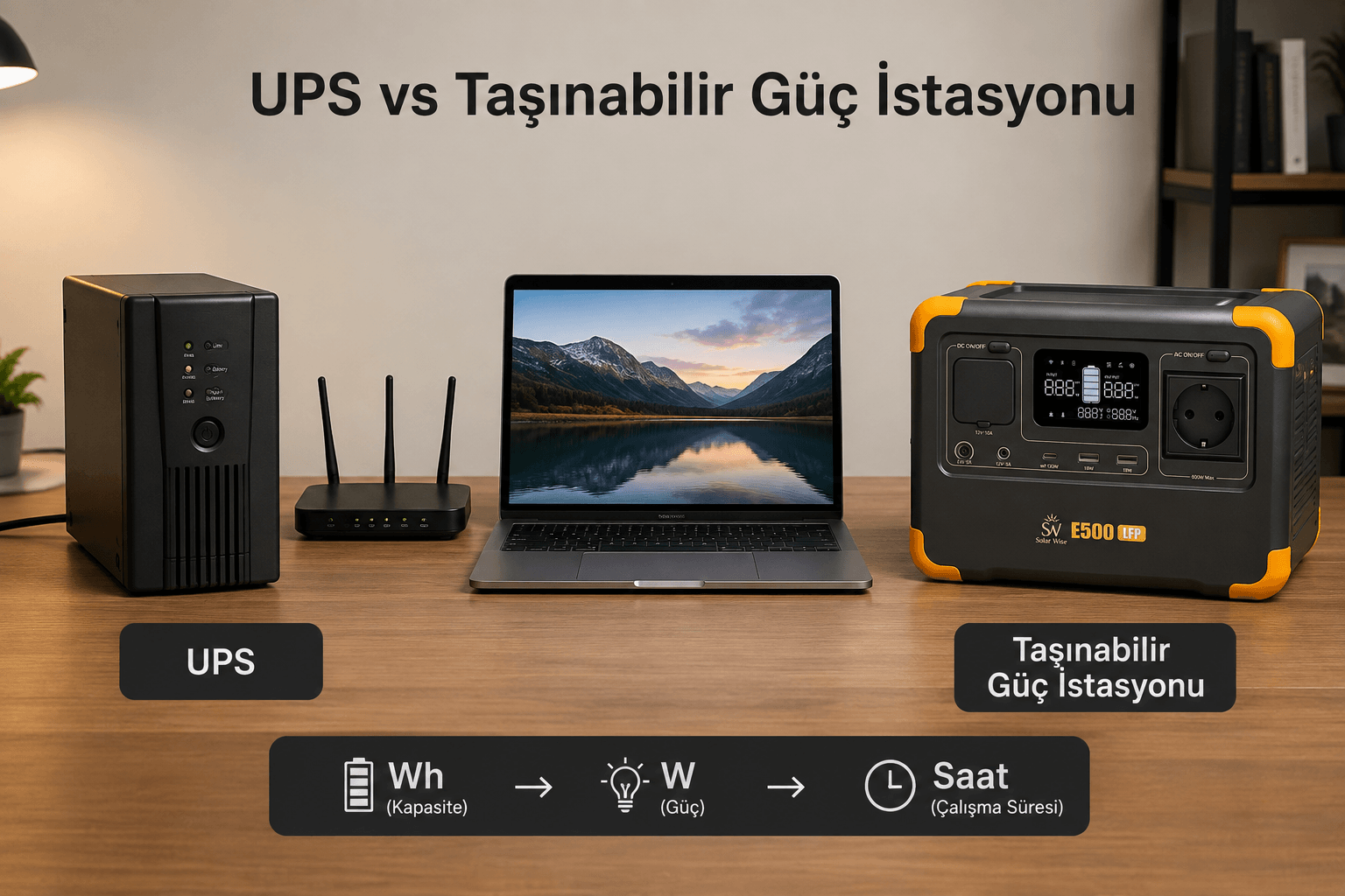 Difference between a UPS and a portable power stati