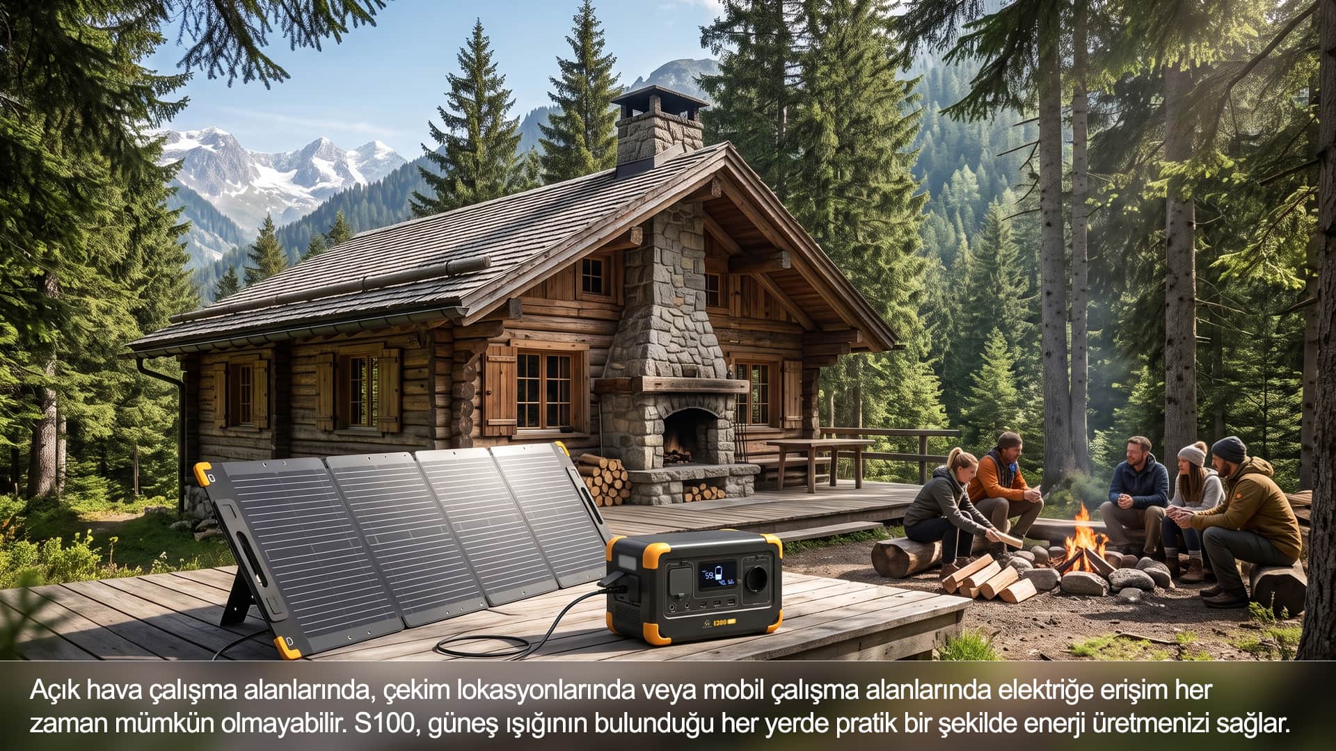 Dağ evinde E300 MaxPack ile şebekeden bağımsız enerji.